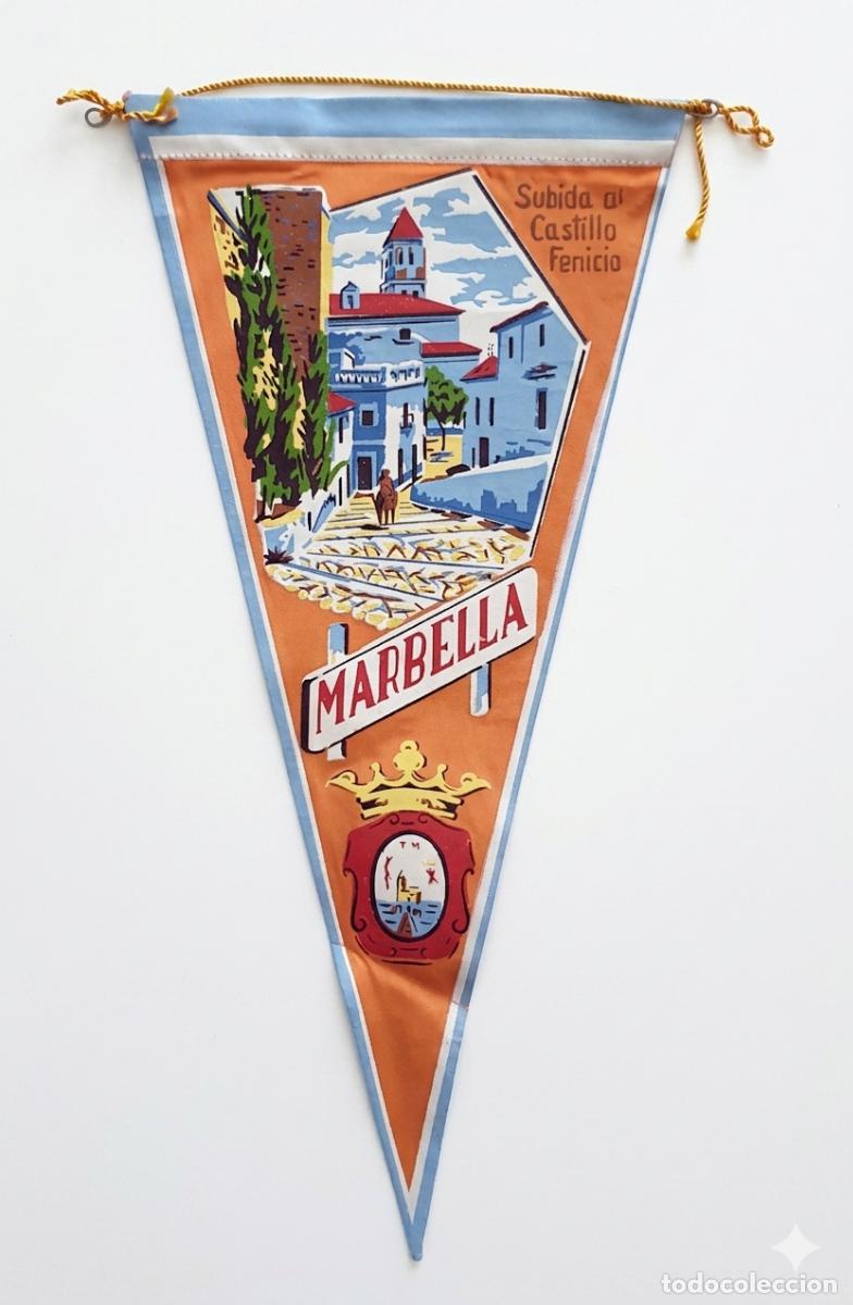 Banderines de colecci&oacute;n: Marbella - Subida al Castillo Fenicio - Bander&iacute;n vintage