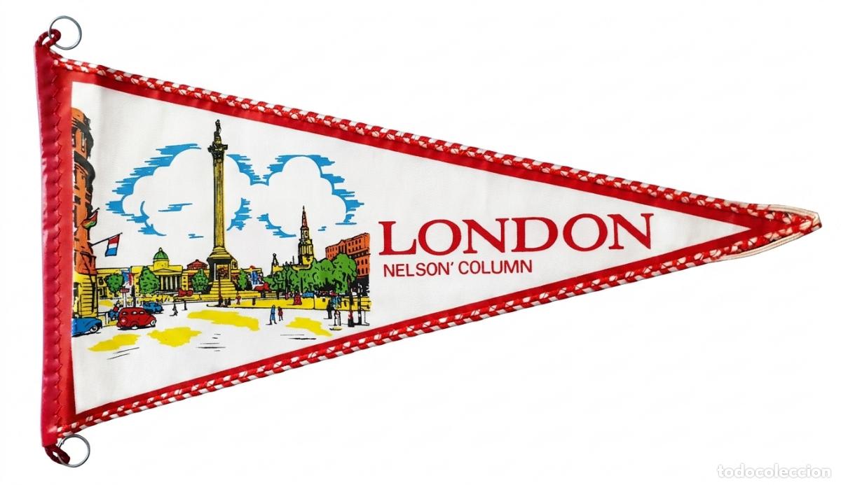 Banderines de colecci&oacute;n: London - Nelson's Column - Trafalgar Square - Bander&iacute;n vintage