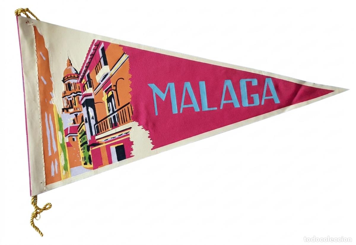Banderines de colecci&oacute;n: M&aacute;laga - Catedral y Casco Antiguo - Bander&iacute;n vintage