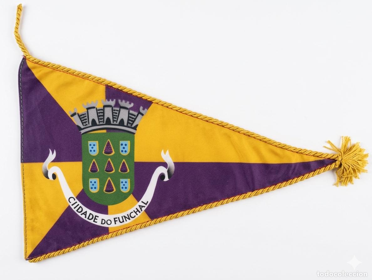 Banderines de colecci&oacute;n: Funchal - Madeira - Her&aacute;ldica Portuguesa - Bander&iacute;n vintage
