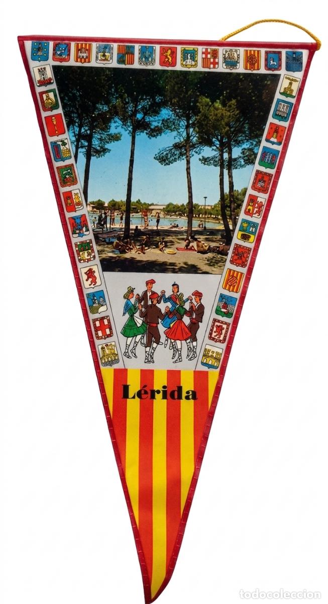 Banderines de colecci&oacute;n: L&eacute;rida (Lleida) - Danza Tradicional y Her&aacute;ldica - Bander&iacute;n vintage