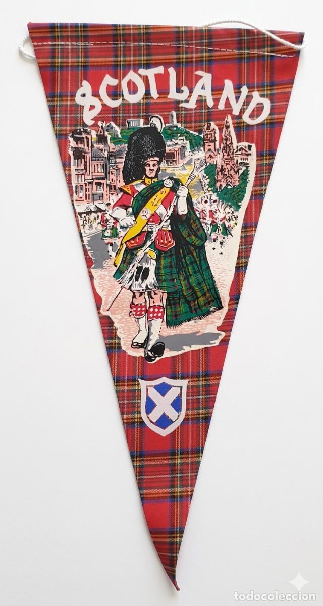 Banderines de colecci&oacute;n: Scotland - Escocia - Edimburgo y Royal Stewart - Bander&iacute;n vintage