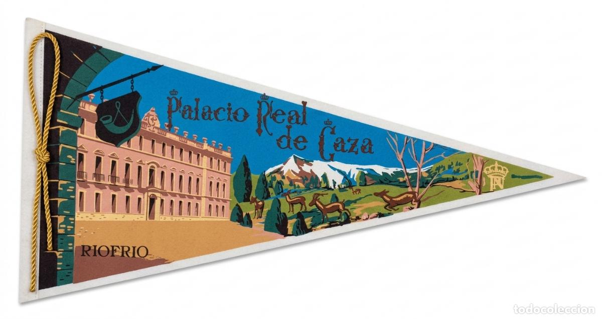 Banderines de colecci&oacute;n: Palacio Real de Riofr&iacute;o - Segovia - Patrimonio Nacional - Bander&iacute;n vintage