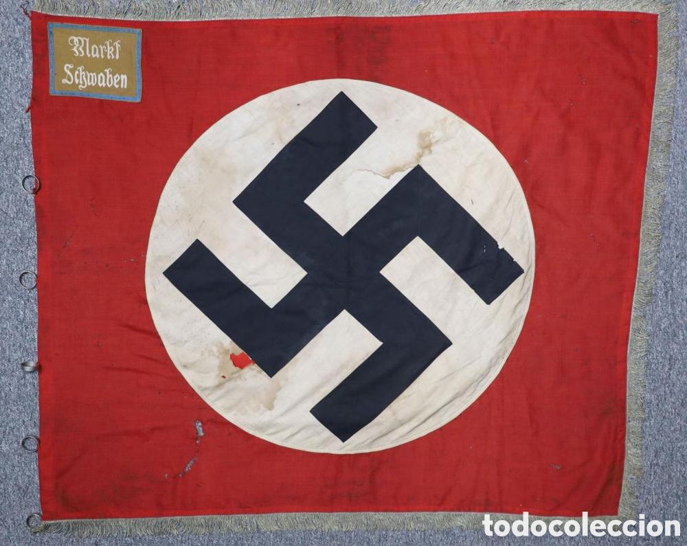 Banderines de colecci&oacute;n: Bandera con esv&aacute;stica del NSDAP del Tercer Reich alem&aacute;n (Segunda Guerra Mundial)