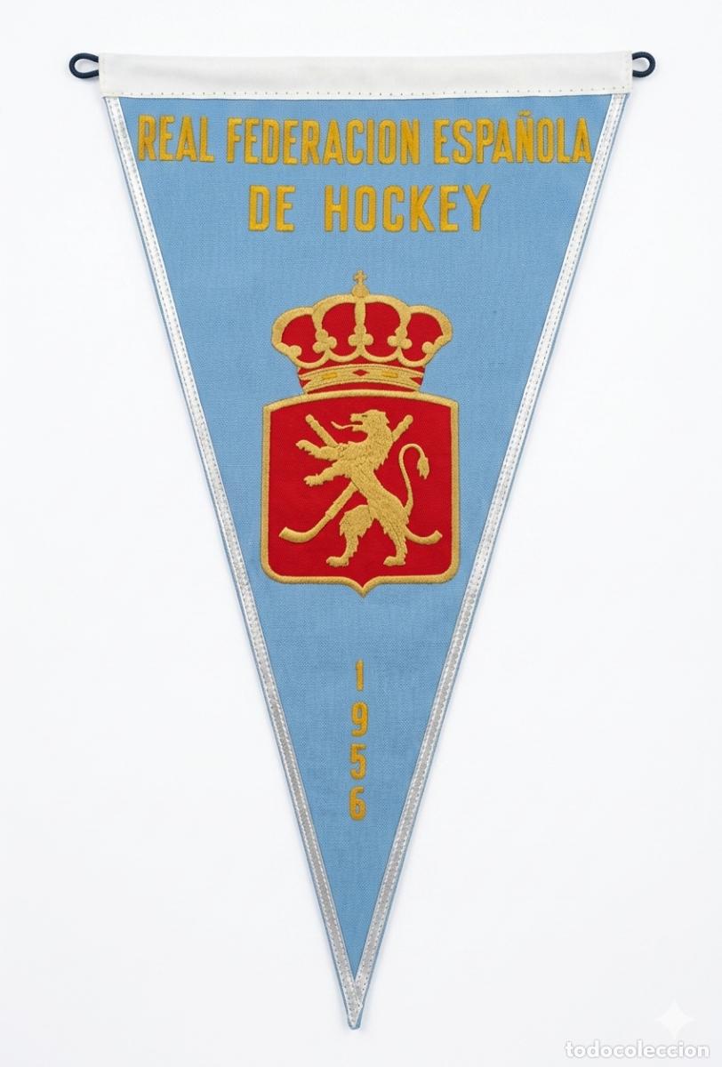 Banderines de colecci&oacute;n: Real Federaci&oacute;n Espa&ntilde;ola de Hockey - 1956 - Bander&iacute;n vintage