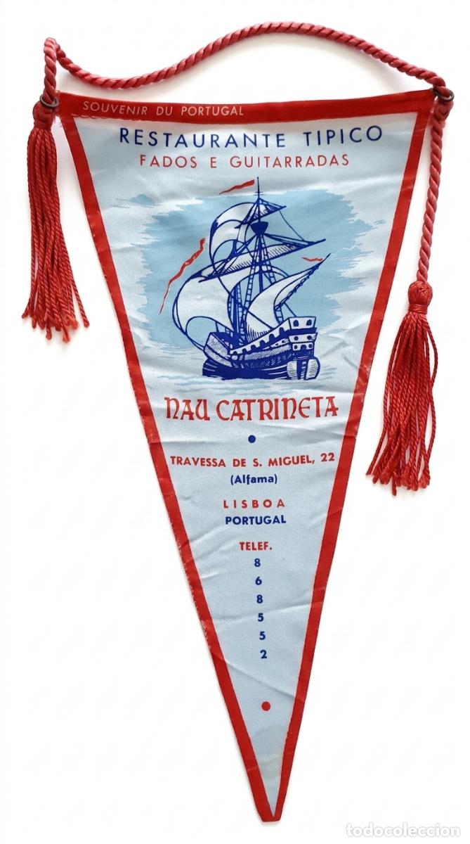 Banderines de colecci&oacute;n: Lisboa - Restaurante Nau Catrineta - Alfama - Bander&iacute;n vintage