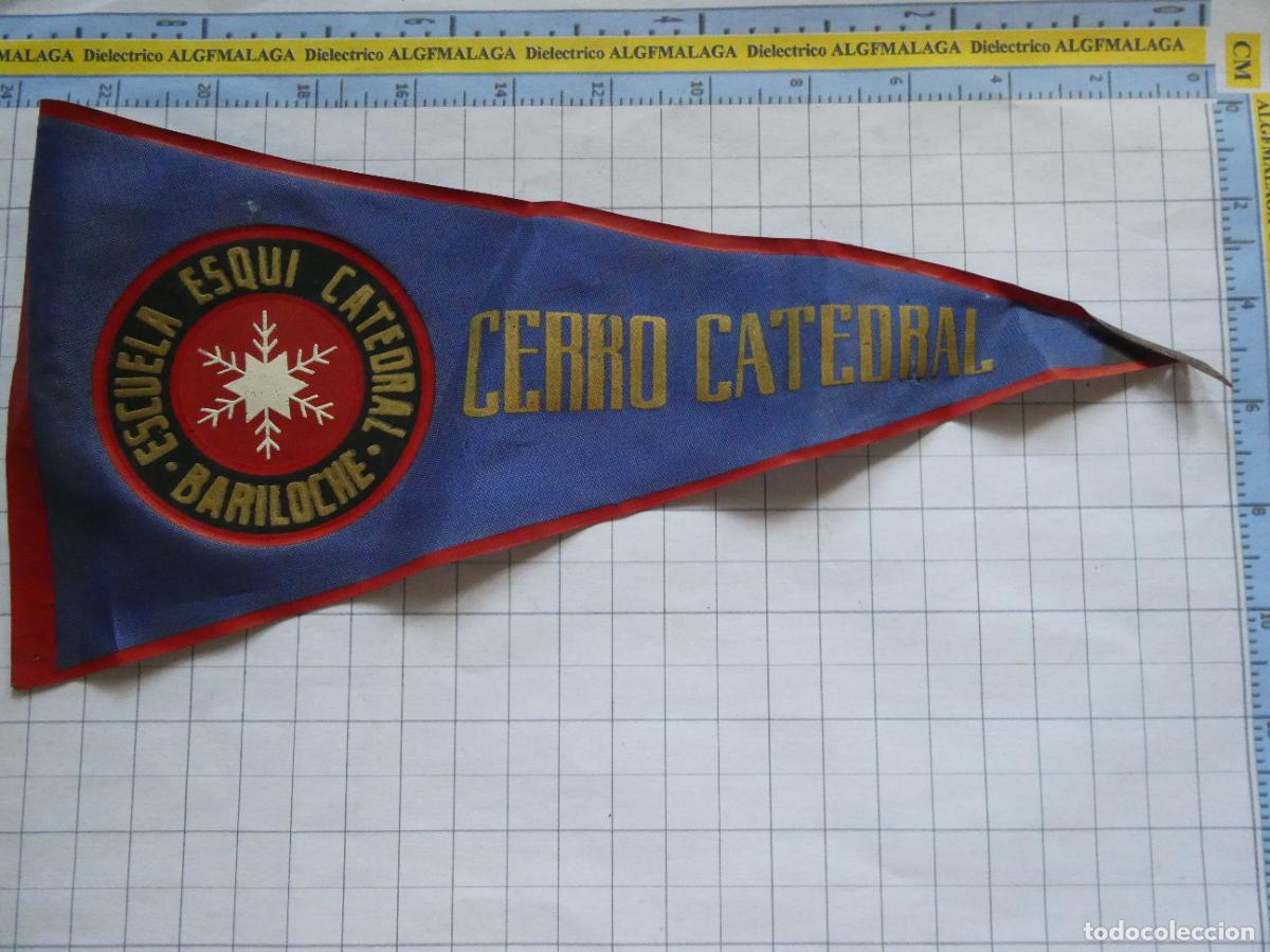 Banderines de colecci&oacute;n: ANTIGUO BANDER&Iacute;N TURISMO SOUVENIR A&Ntilde;OS 50 60. ARGENTINA. ESCUELA ESQU&Iacute; CATEDRAL BARILOCHE