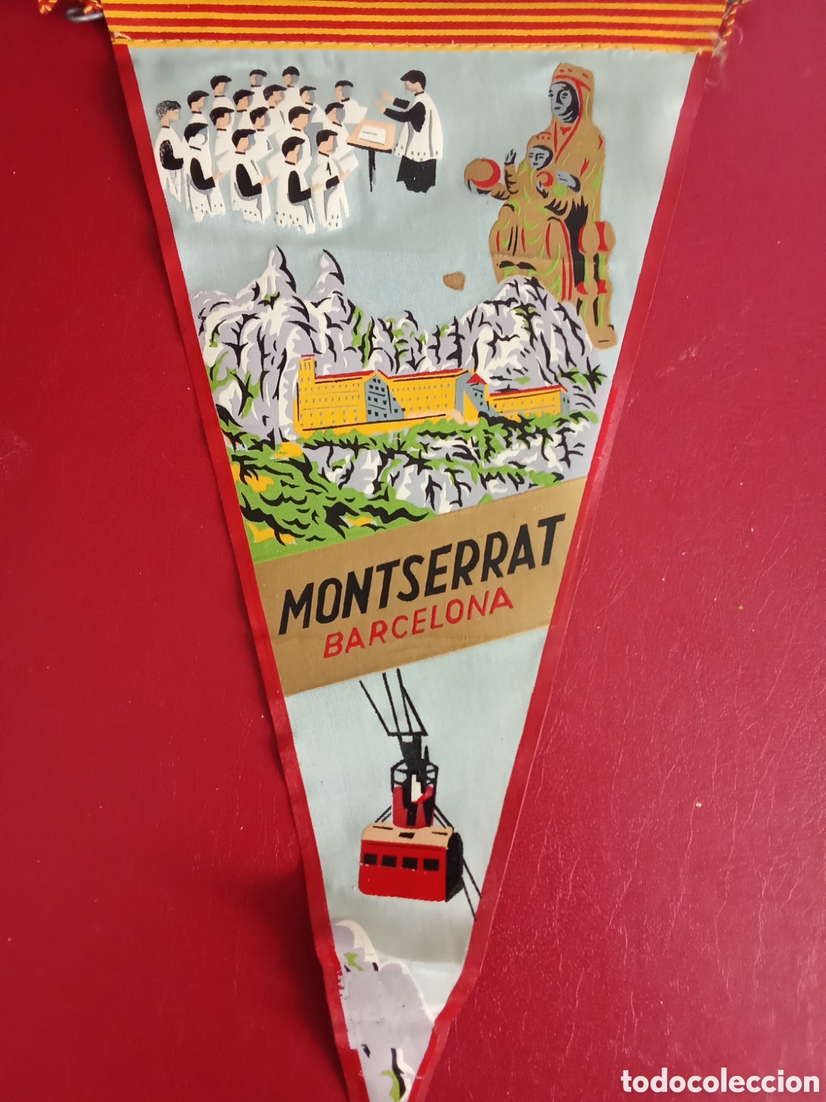 Banderines de colecci&oacute;n: Banderin MONTSERRAT , Barcelona, JMJ