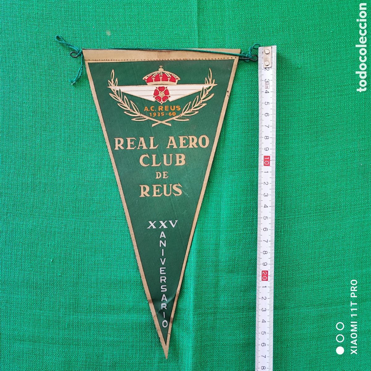 Banderines de colecci&oacute;n: Bander&iacute;n 25 aniversario del Real Aero club de Reus.