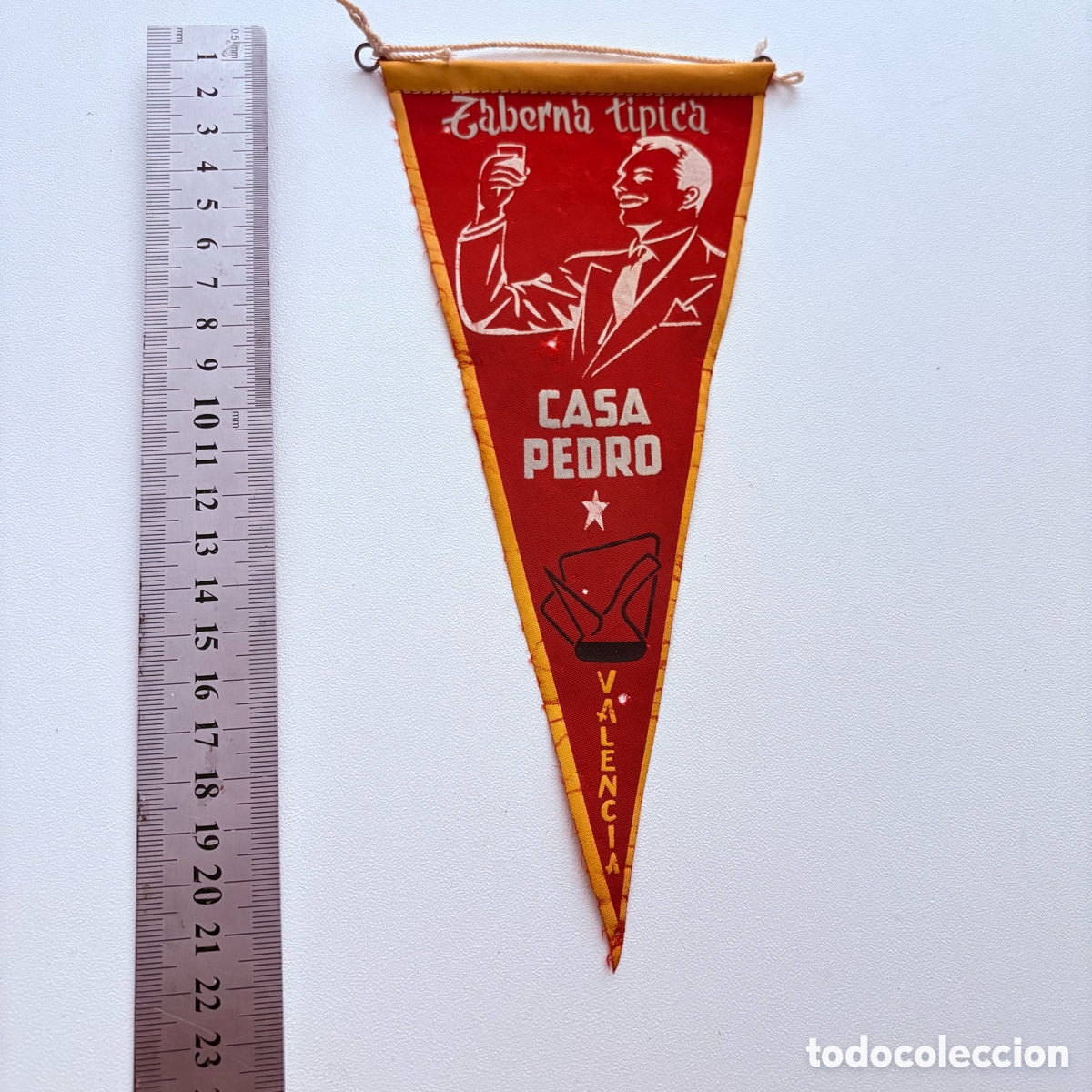 Banderines de colecci&oacute;n: Banderin a&ntilde;os 1950 taberna t&iacute;pica casa Pedro valencia