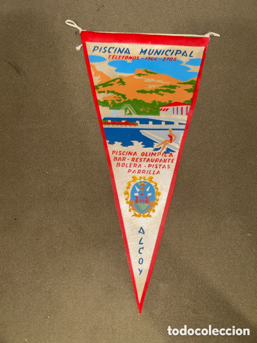 Banderines de colecci&oacute;n: ANTIGUO BANDER&Iacute;N PISCINA MUNICIPAL ALCOY