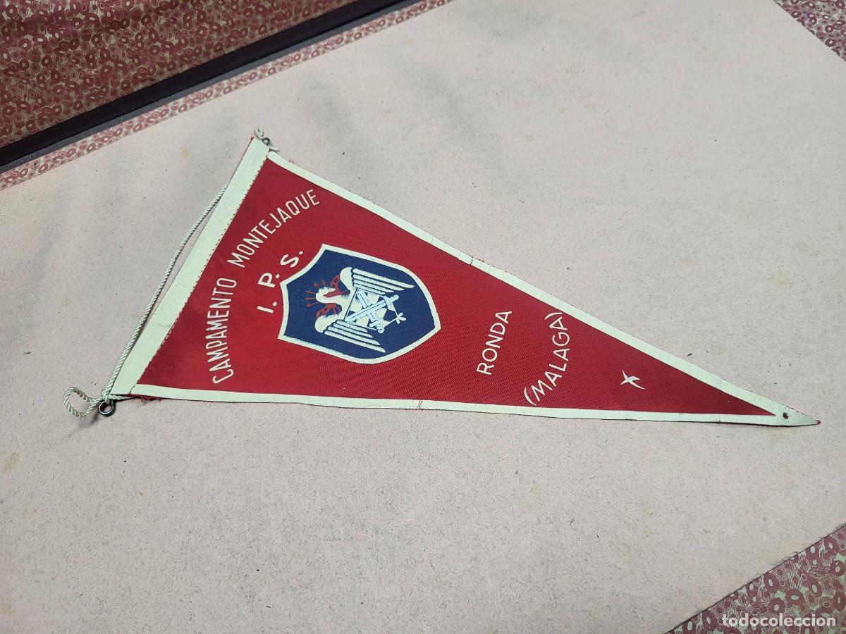 Banderines de colecci&oacute;n: ANTIGUO BANDERIN CAMPAMENTO MILITAR MONTEJAQUE IPS RONDA MALAGA