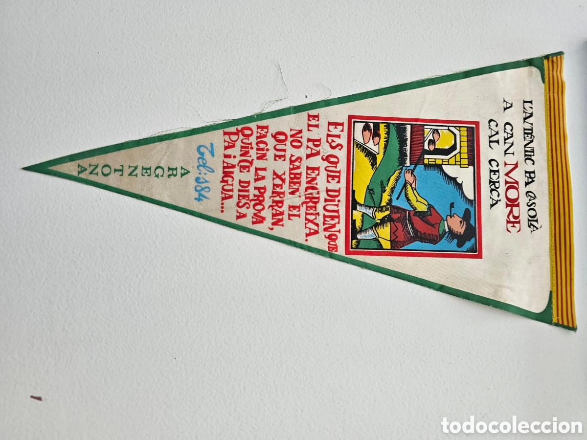 Banderines de colecci&oacute;n: Bander&iacute;n de Can Mor&eacute; Argentona. L'aut&egrave;ntic Pa casol&agrave; 1950s 1960s
