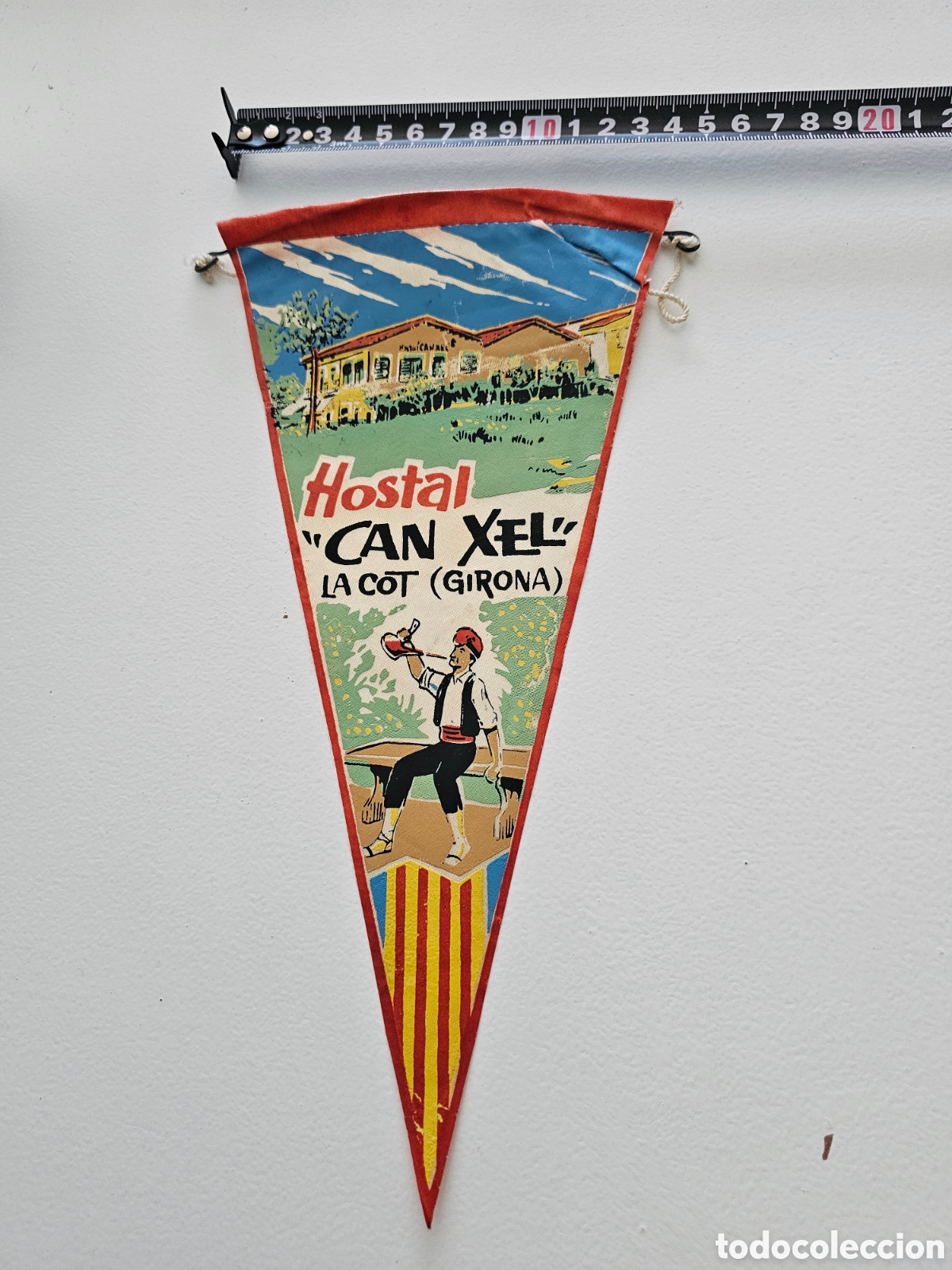 Banderines de colecci&oacute;n: Bander&iacute;n del Hostal Can Xel La Cot Girona 1950s 1960s
