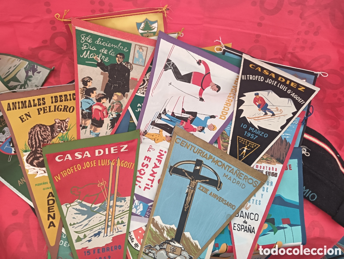 Banderines de colecci&oacute;n: Grande lote de 35 banderines