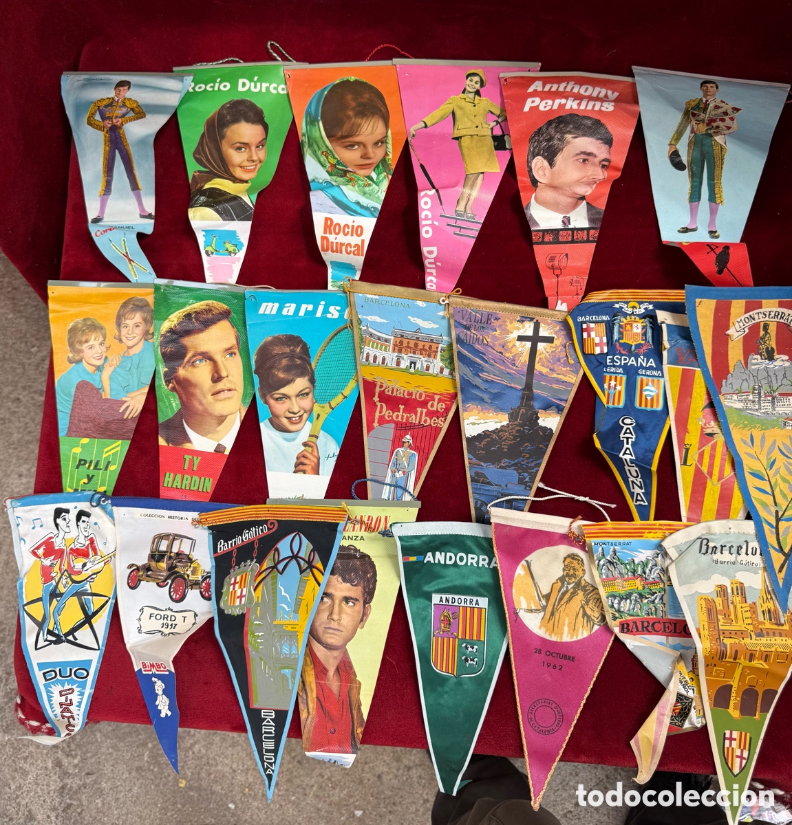 Banderines de colecci&oacute;n: Gran lote de banderines antiguos de Espa&ntilde;a!