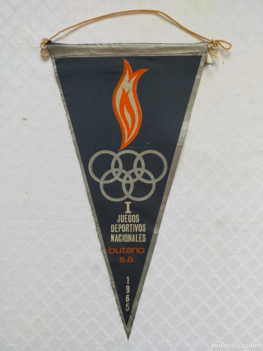 Galhardetes de cole&ccedil;&atilde;o: Bander&iacute;n: I JUEGOS DEPORTIVOS NACIONALES / Butano S.A. - A&ntilde;o 1965