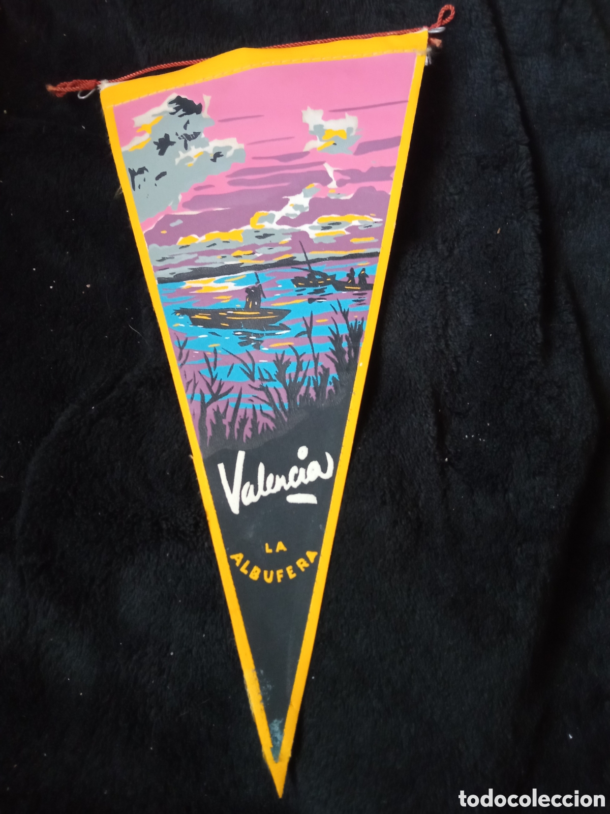 Banderines de colecci&oacute;n: Antiguo banderin, Valencia, La Albufera, mide 25,5cm de altura