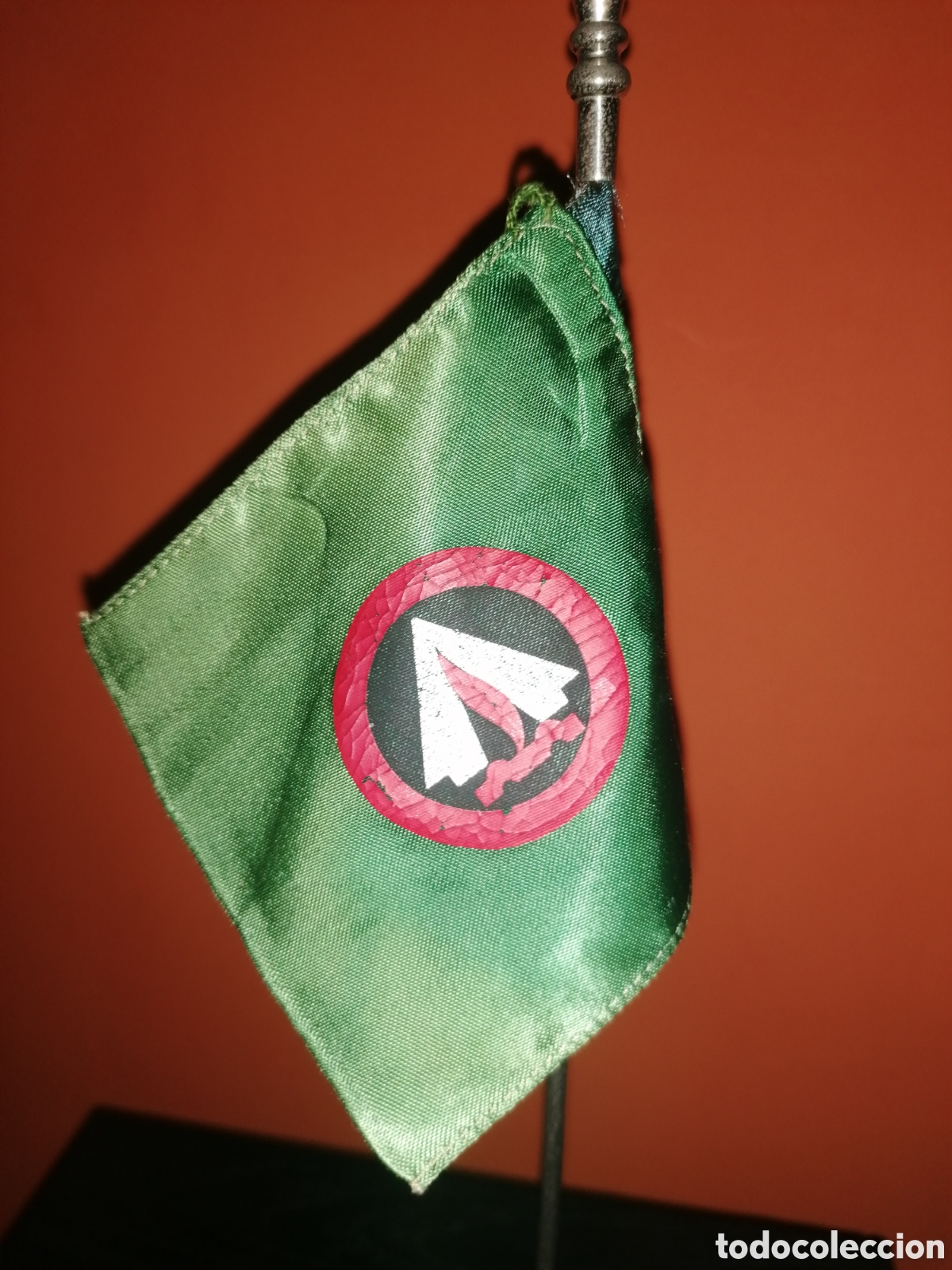 Banderines de colecci&oacute;n: Antiguo estandarte bander&iacute;n OJE - JEFE DE CAMPAMENTO FRENTE DE JUVENTUDES