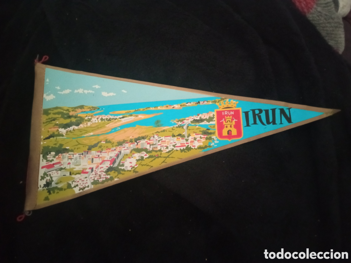 Banderines de colecci&oacute;n: Antiguo banderin, Irun, 28 cm de altura