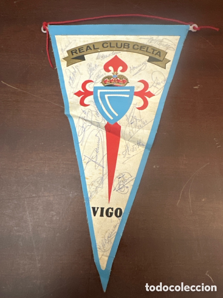 Banderines de colecci&oacute;n: BANDERIN FIRMADO POR LOS JUGADORES DEL CELTA DE VIGO. FINALES S&Ntilde;IS 60