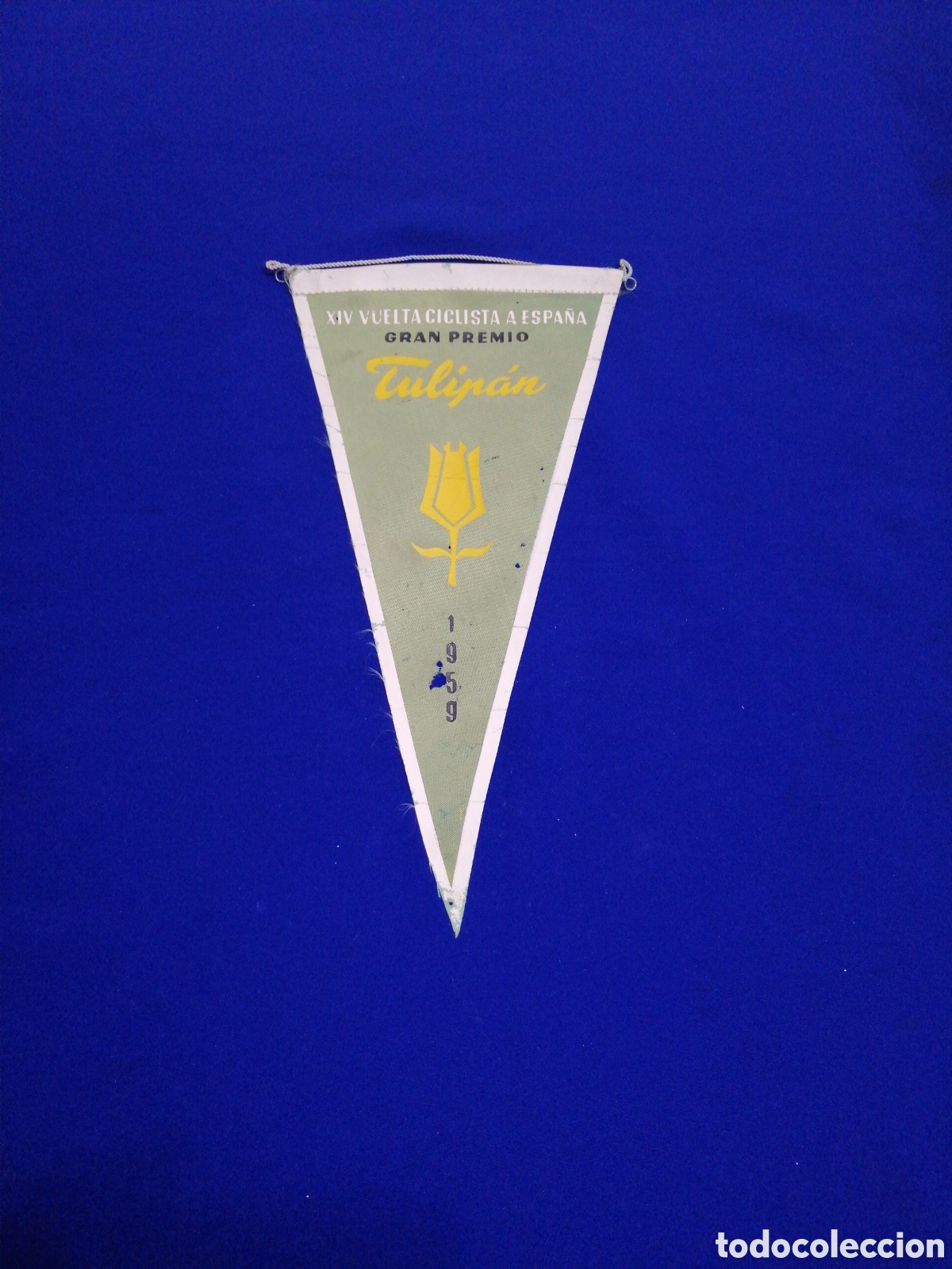 Banderines de colecci&oacute;n: XIV VUELTA CICLISTA A ESPA&Ntilde;A GRAN PREMIO - 1959 TULIP&Aacute;N BANDERIN