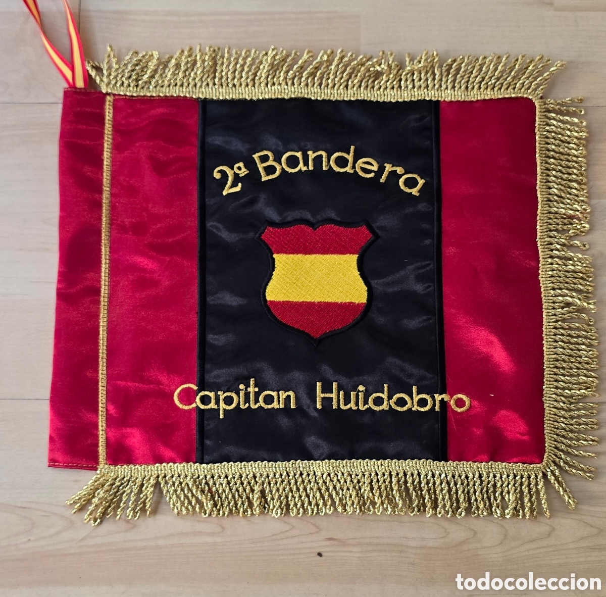 Banderines de colecci&oacute;n: Banderin DIVISION AZUL 2 BANDERA CAPITAN HUIDOBRO