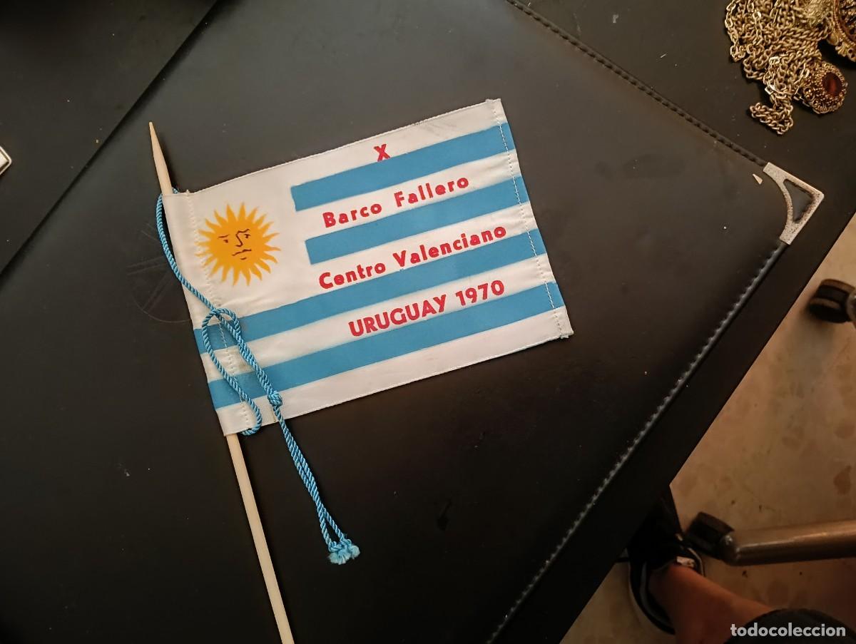 Banderines de colecci&oacute;n: BANDERIN X BARCO FALLERO URUGUAY 1970 - CENTRO VALENCIANO EL MICALET
