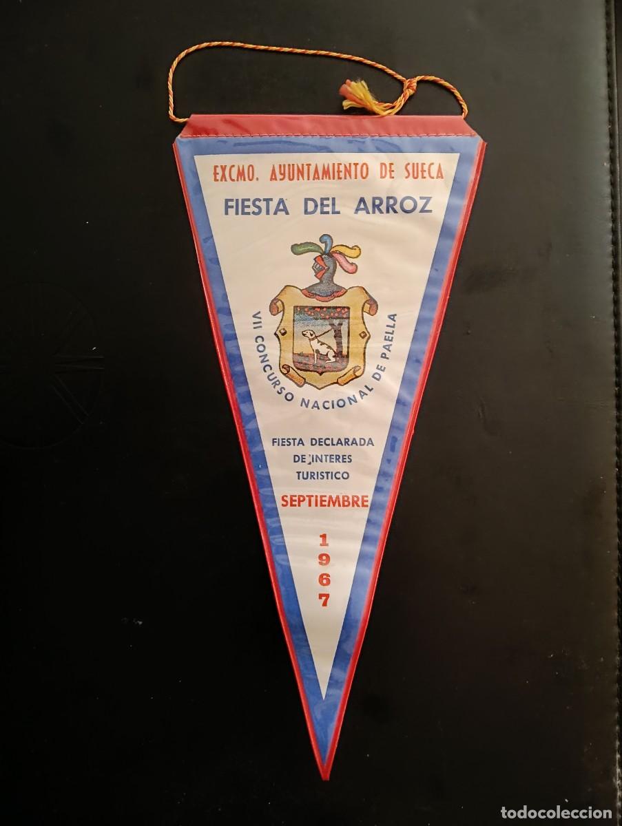 Banderines de colecci&oacute;n: BANDERIN FIESTA DEL ARROZ EN SUECA 1967 - VII CONCURSO NACIONAL DE PAELLAS