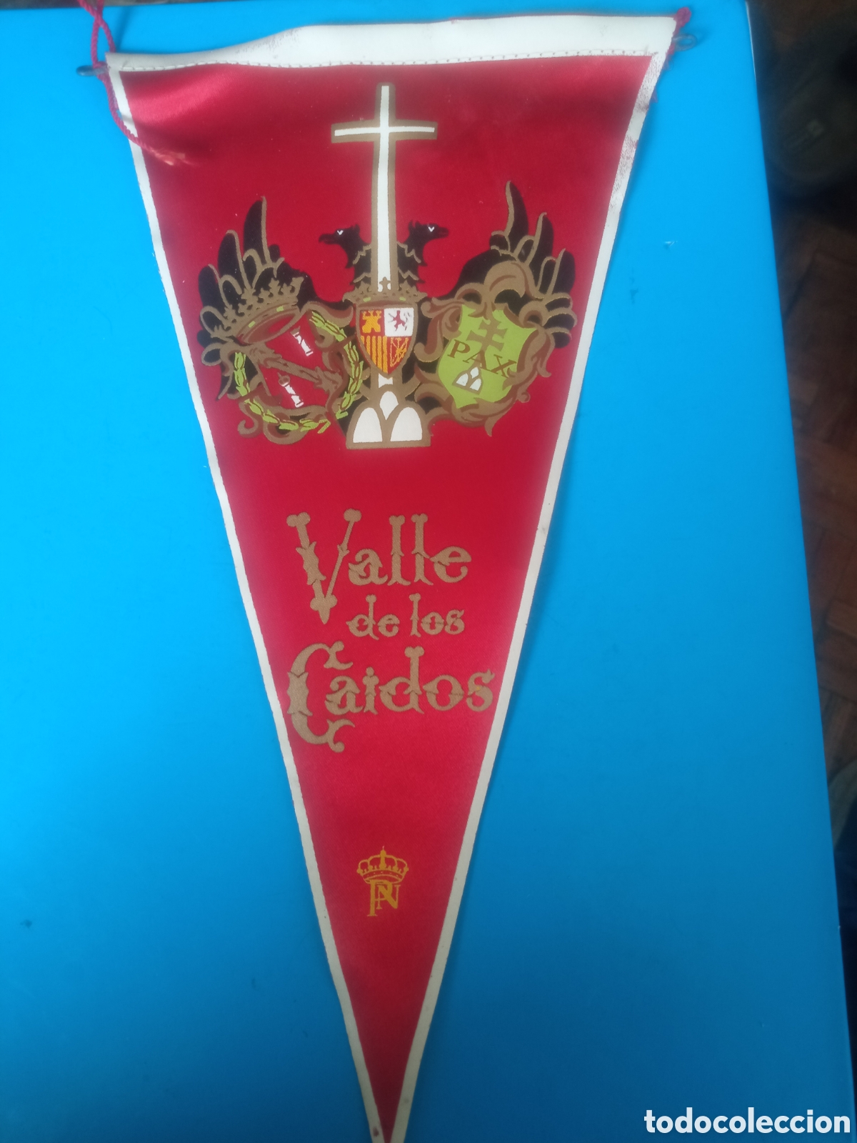 Banderines de colecci&oacute;n: Antiguo banderin, Valle de los Ca&iacute;dos, 27,5 cm de altura