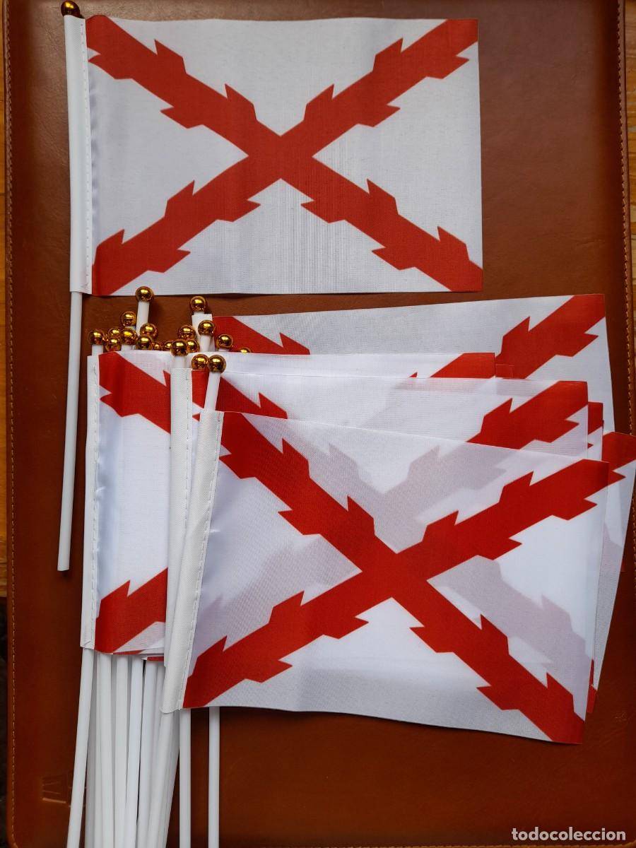 Banderines de colecci&oacute;n: Lote 20 banderas de mano carlista. Bandera de mano Tercios. Bandera peque&ntilde;a Espa&ntilde;a