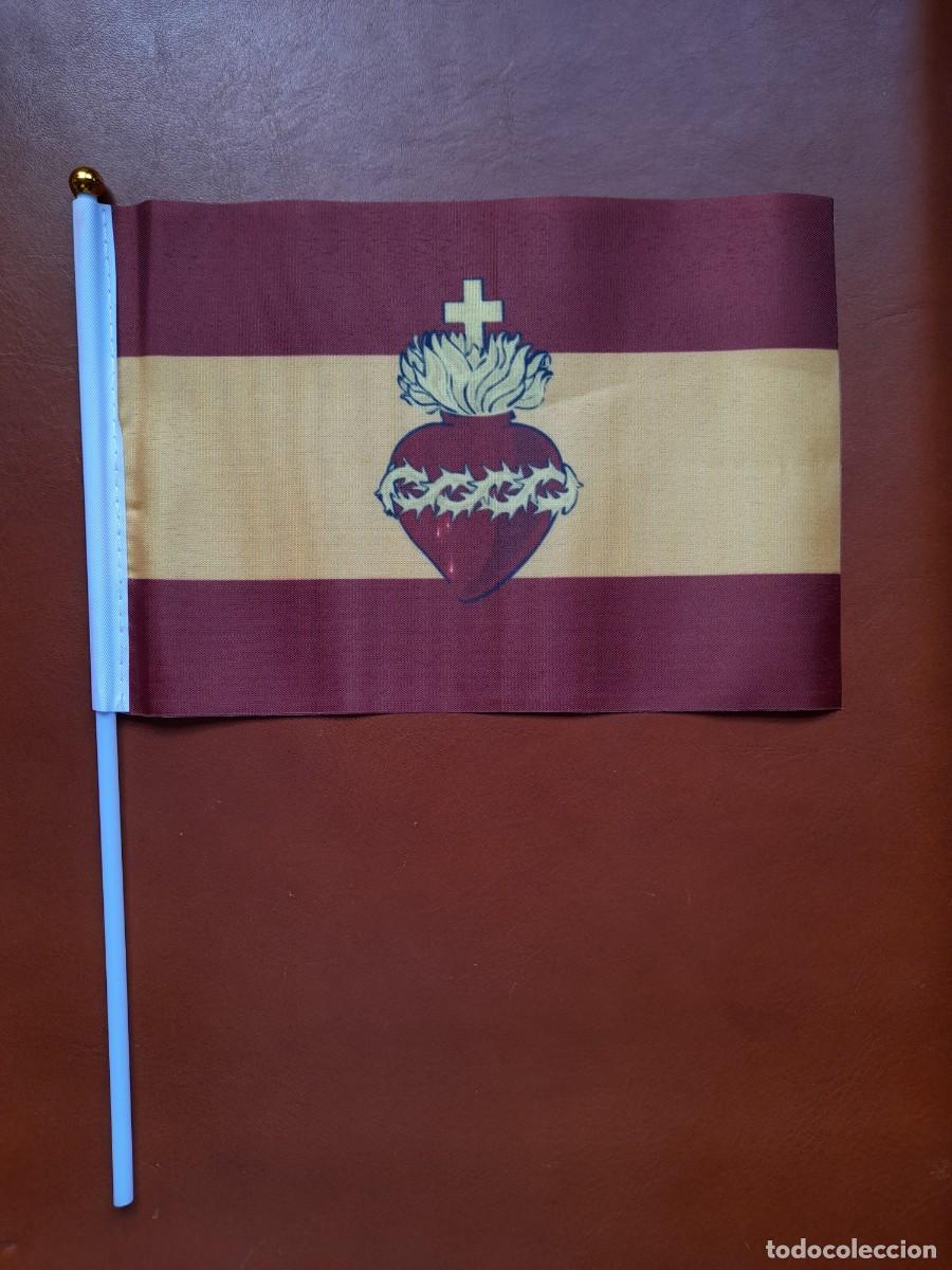 Banderines de colecci&oacute;n: Bandera de mano Sagrado Corazon. Bandera de mano Sagrado Coraz&oacute;n. Sagrado Coraz&oacute;n Espa&ntilde;a
