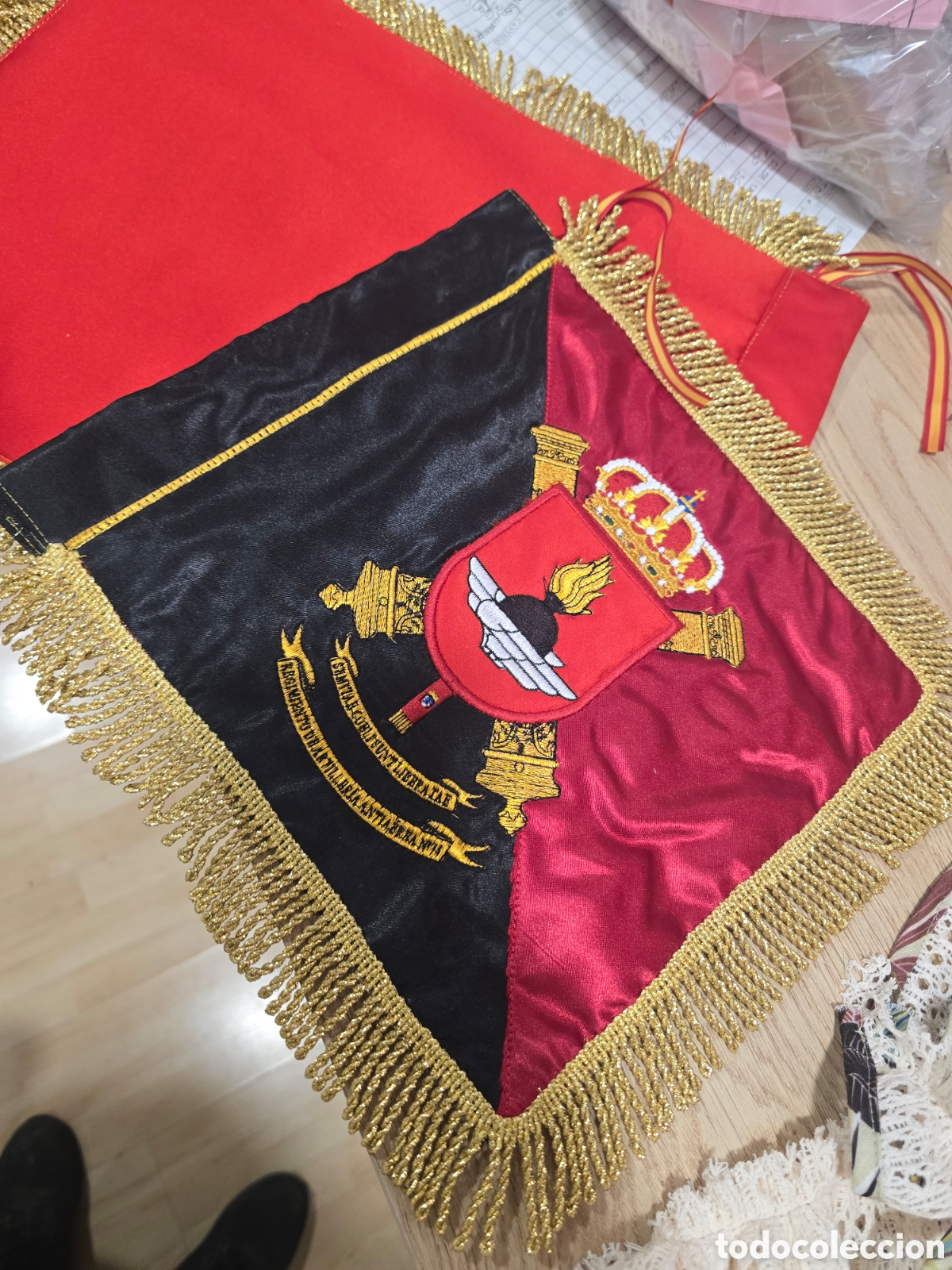 Banderines de colecci&oacute;n: Banderin del regimiento de artilleria antia&eacute;rea Sevilla Copero