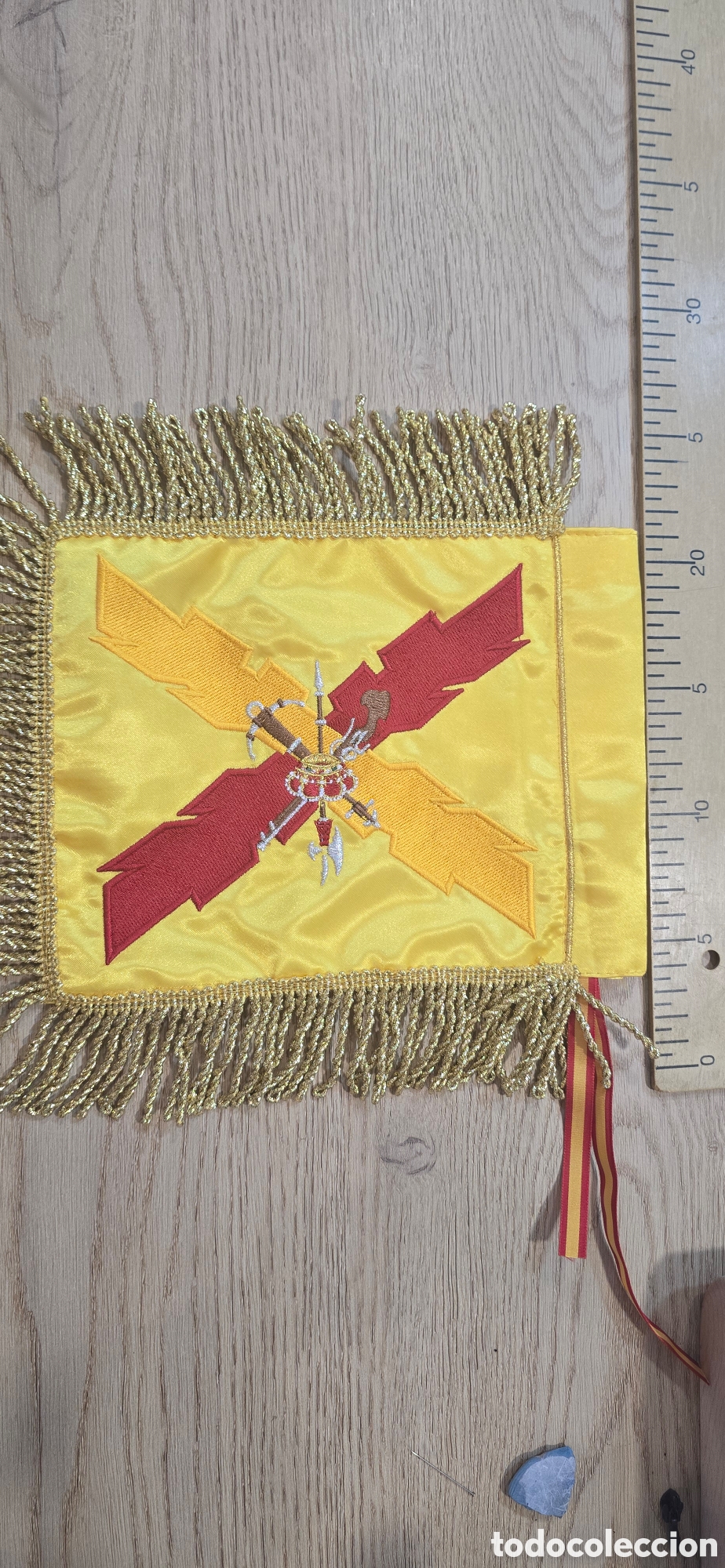 Banderines de colecci&oacute;n: Banderin segunda compa&ntilde;&iacute;a legion tercio duque de Alba Ceuta