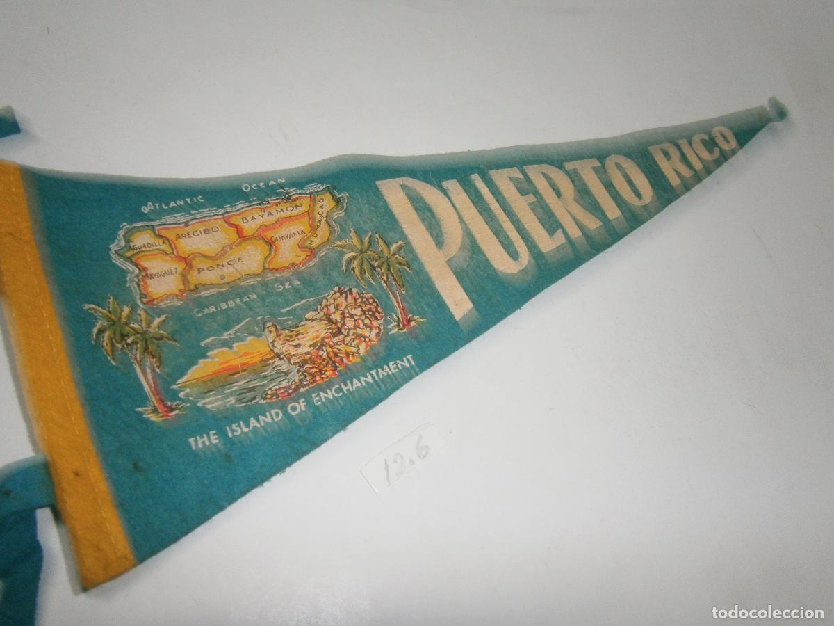 Banderines de colecci&oacute;n: ANTIGUO BANDERIN VINTAGE PUERTO RICO