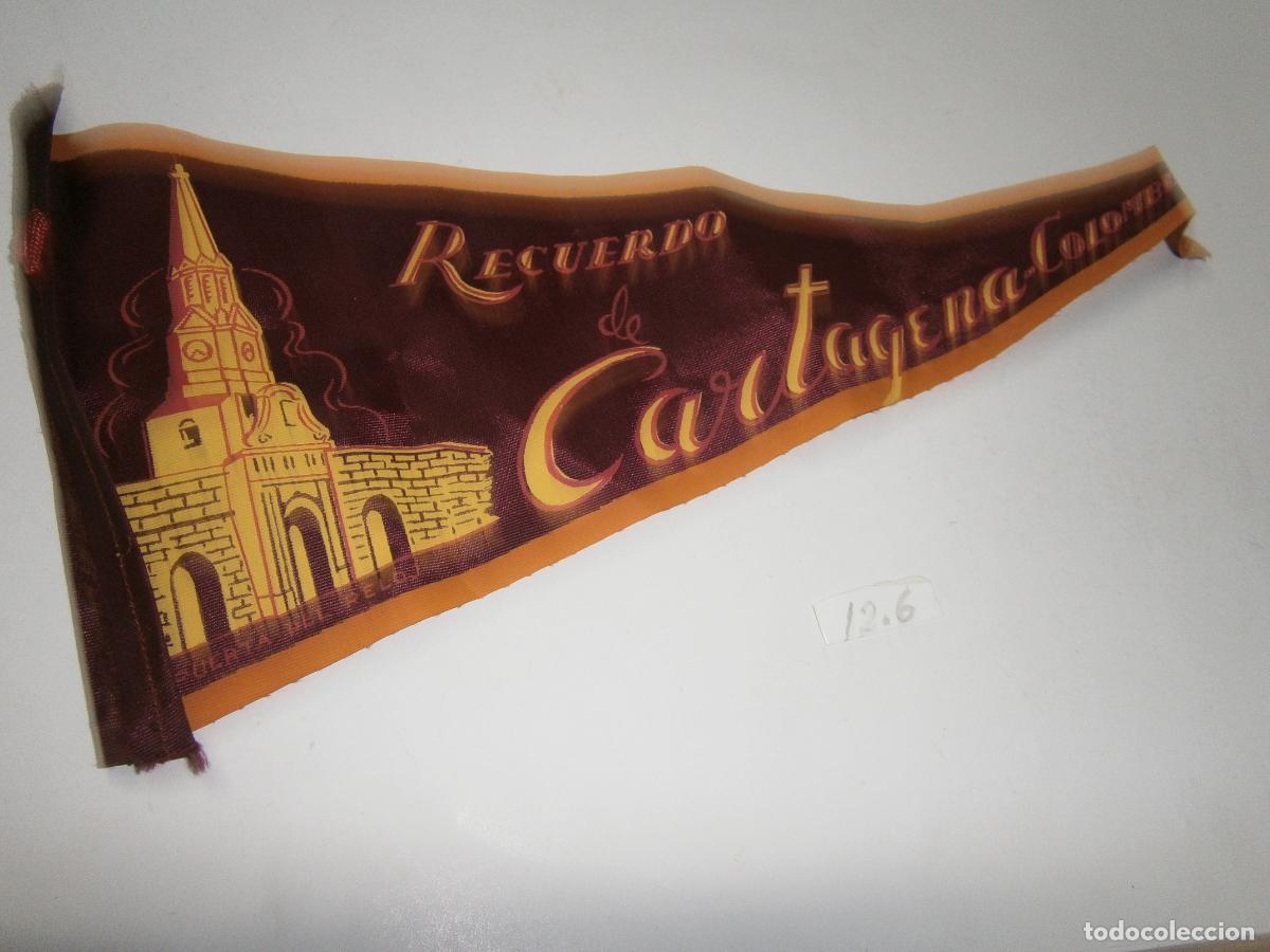 Banderines de colecci&oacute;n: ANTIGUO BANDERIN VINTAGE DE CARTAGENA (COLOMBIA)