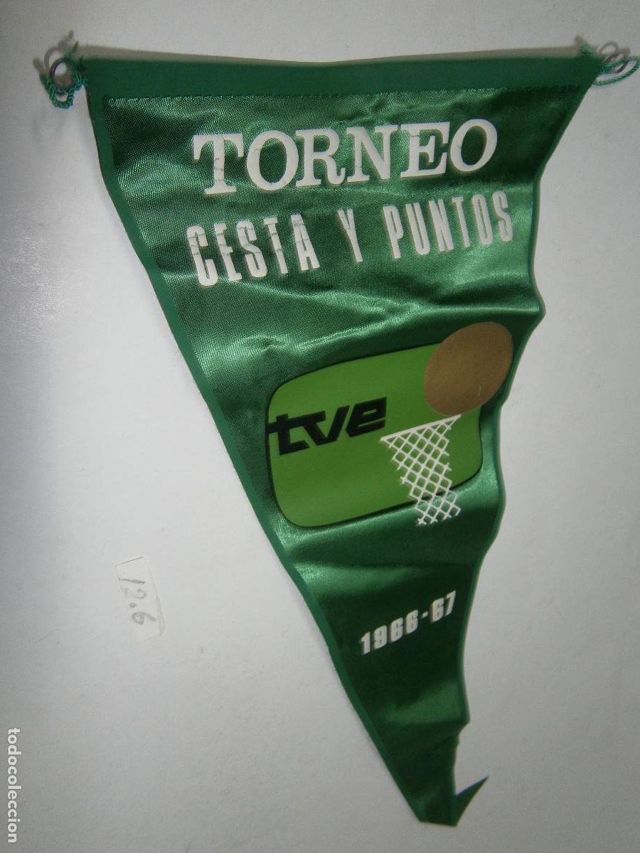 Banderines de colecci&oacute;n: ANTIGUO BANDERIN VINTAGE TORNEO CESTA Y PUNTOS TELEVISION ESPA&Ntilde;OLA
