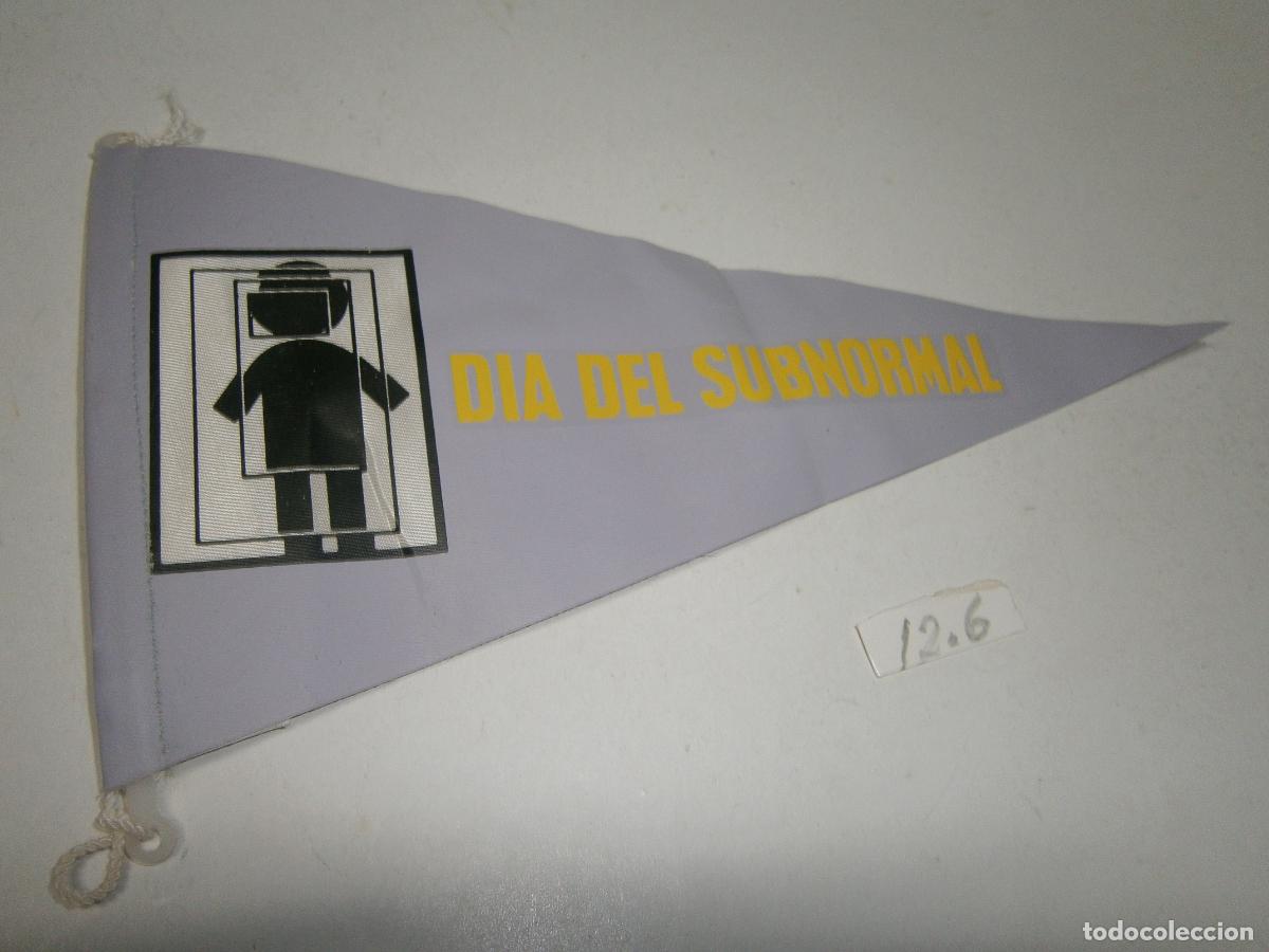 Banderines de colecci&oacute;n: ANTIGUO BANDERIN VINTAGE DIA DEL SUBNORMAL