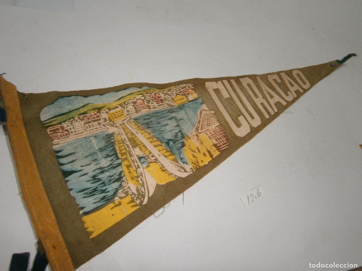 Banderines de colecci&oacute;n: ANTIGUO BANDERIN VINTAGE CURACAO
