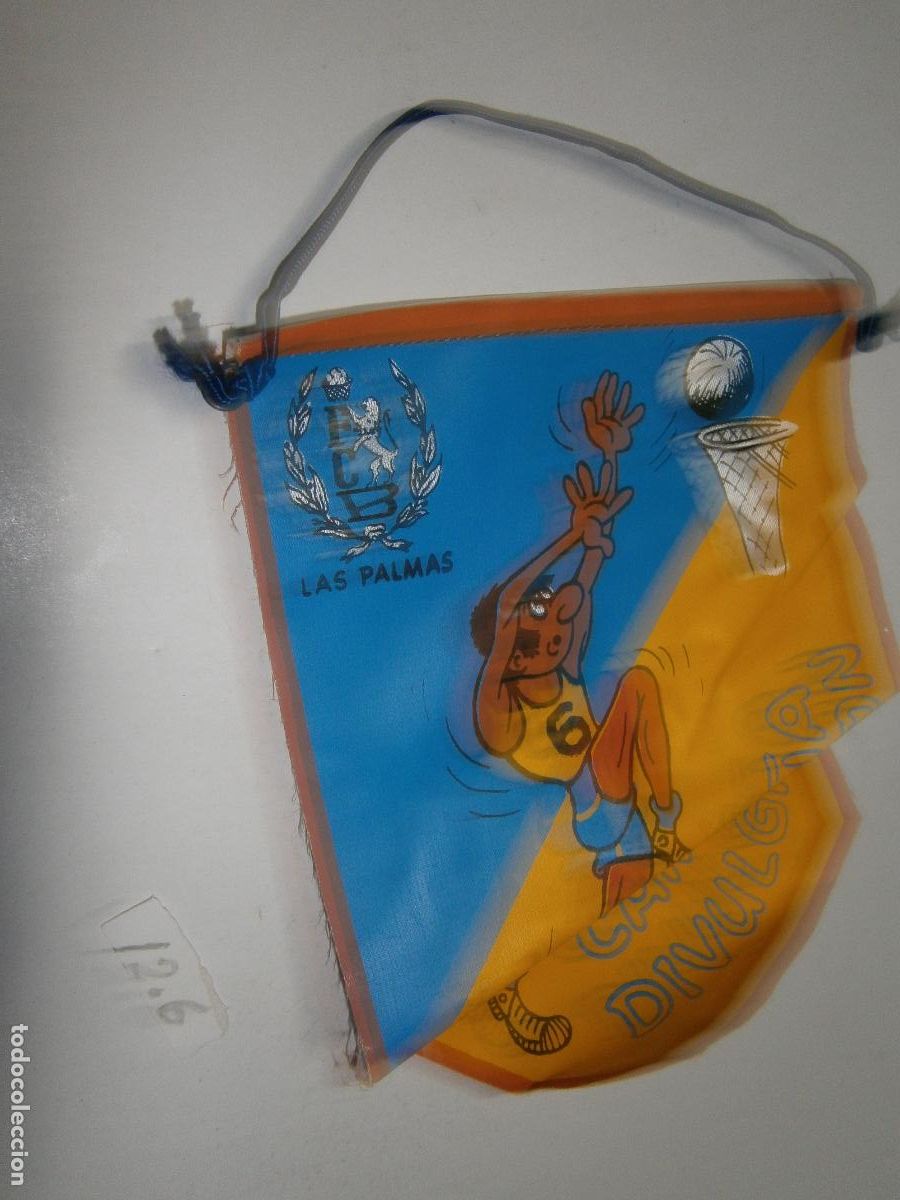 Banderines de colecci&oacute;n: ANTIGUO BANDERIN VINTAGE FEDERACION CANARIA DE BALONCESTO