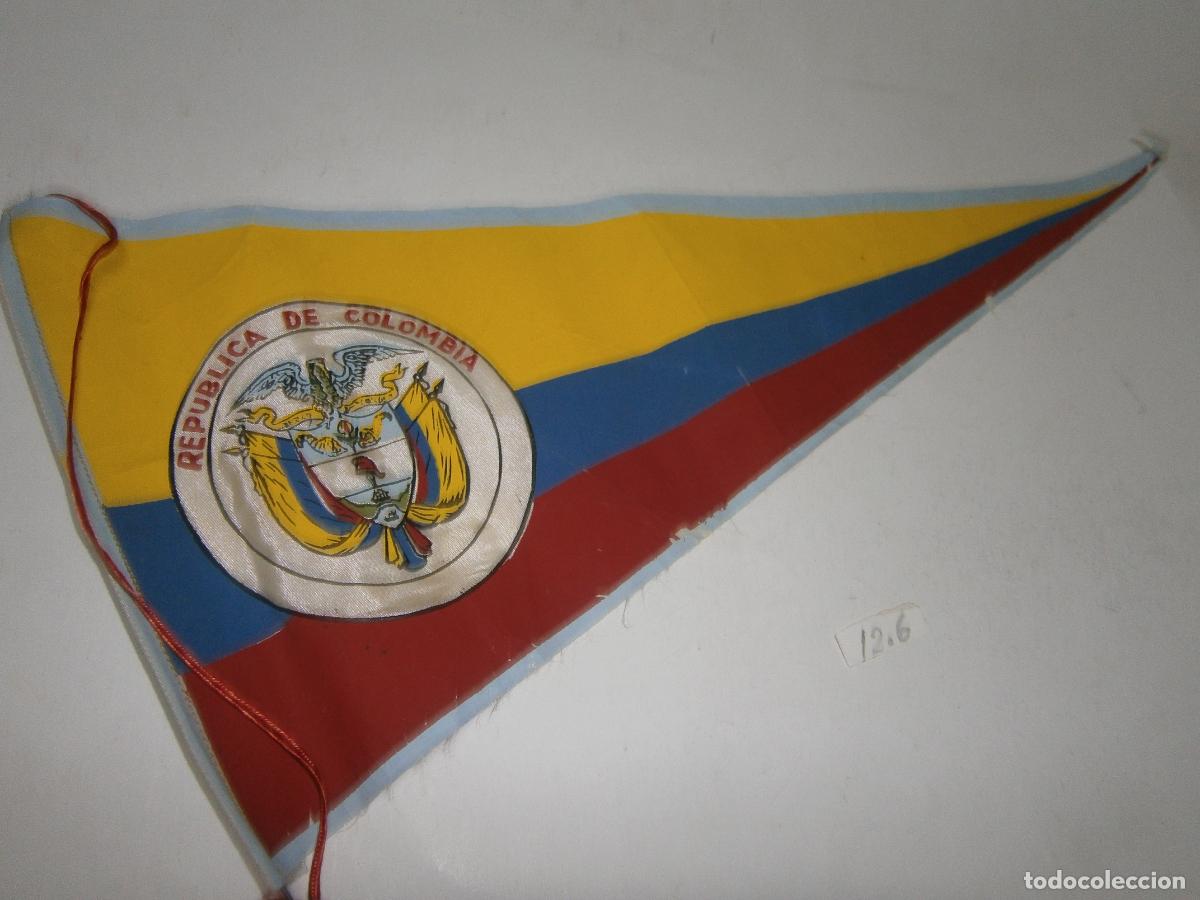 Banderines de colecci&oacute;n: ANTIGUO BANDERIN VINTAGE REPUBLICA DE COLOMBIA