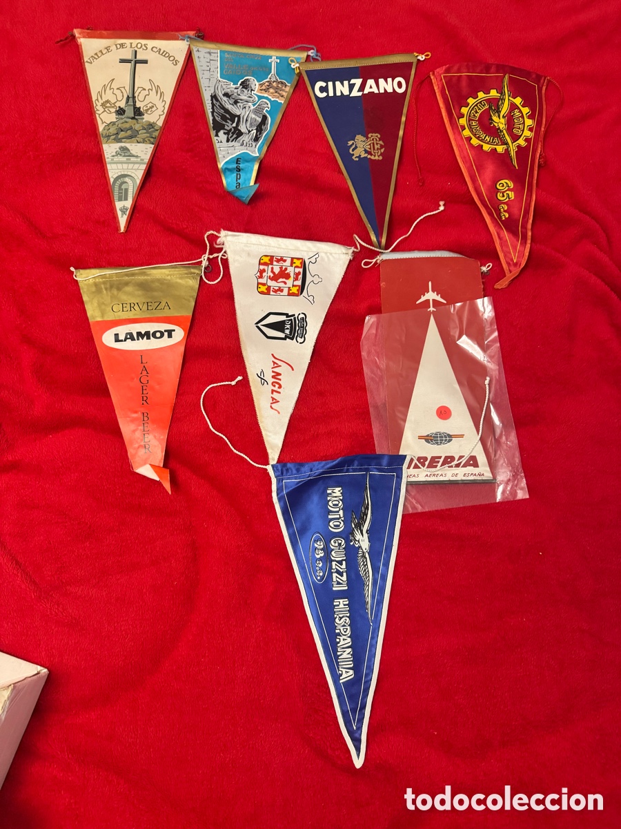 Banderines de colecci&oacute;n: Lote banderines antiguos