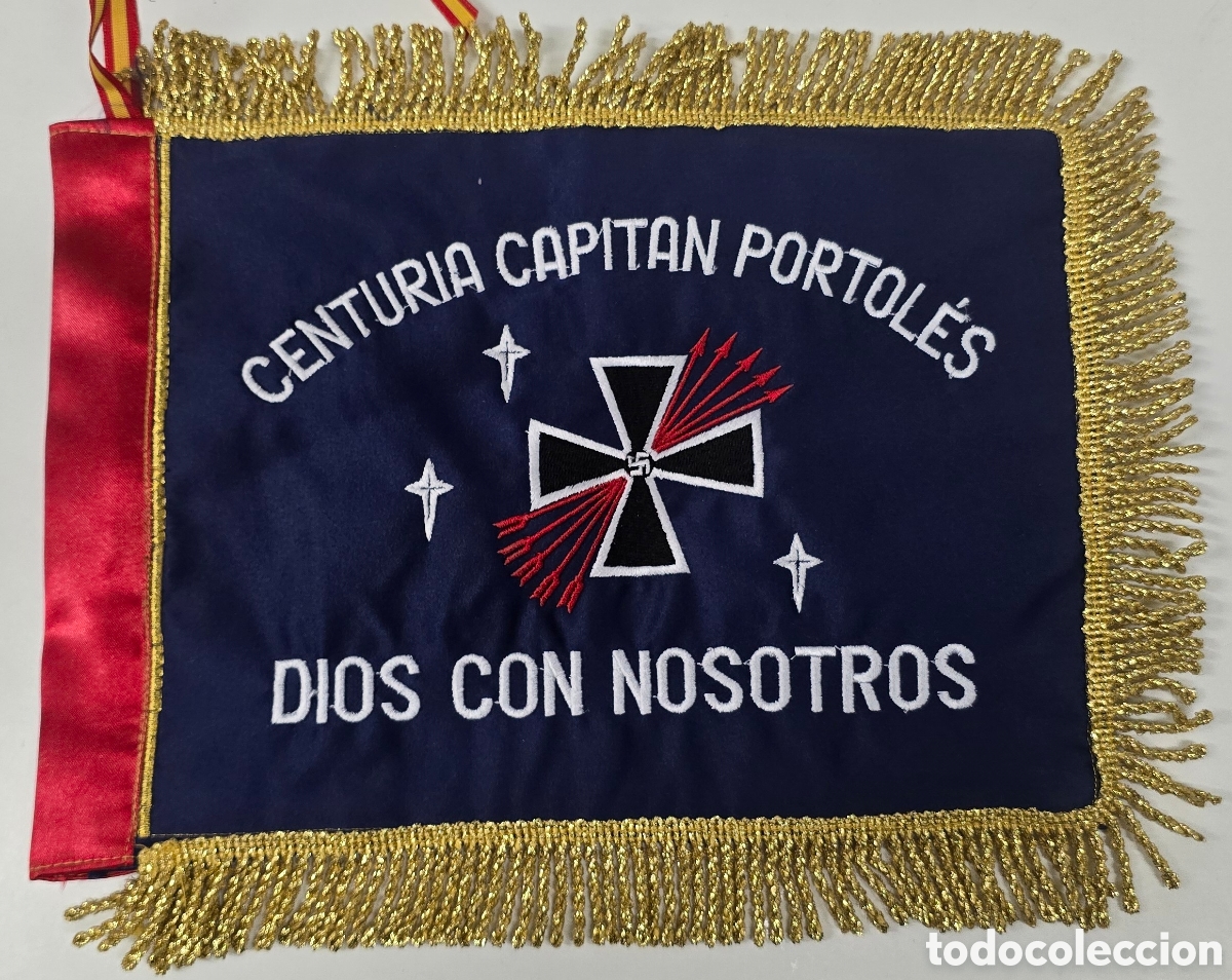 Banderines de colecci&oacute;n: Banderin falange Centuria capitan Portol&eacute;s