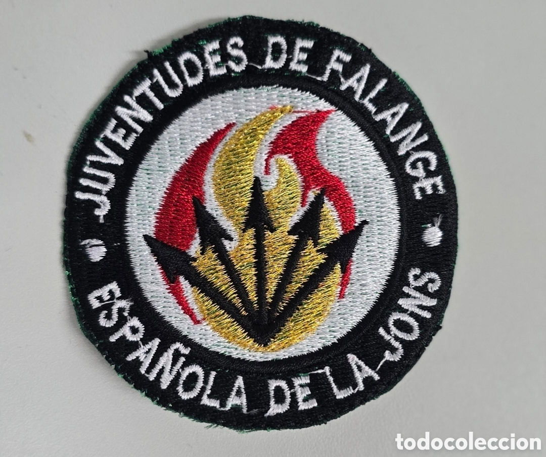 Banderines de colecci&oacute;n: Parche juventudes de falange bordado, con velcro