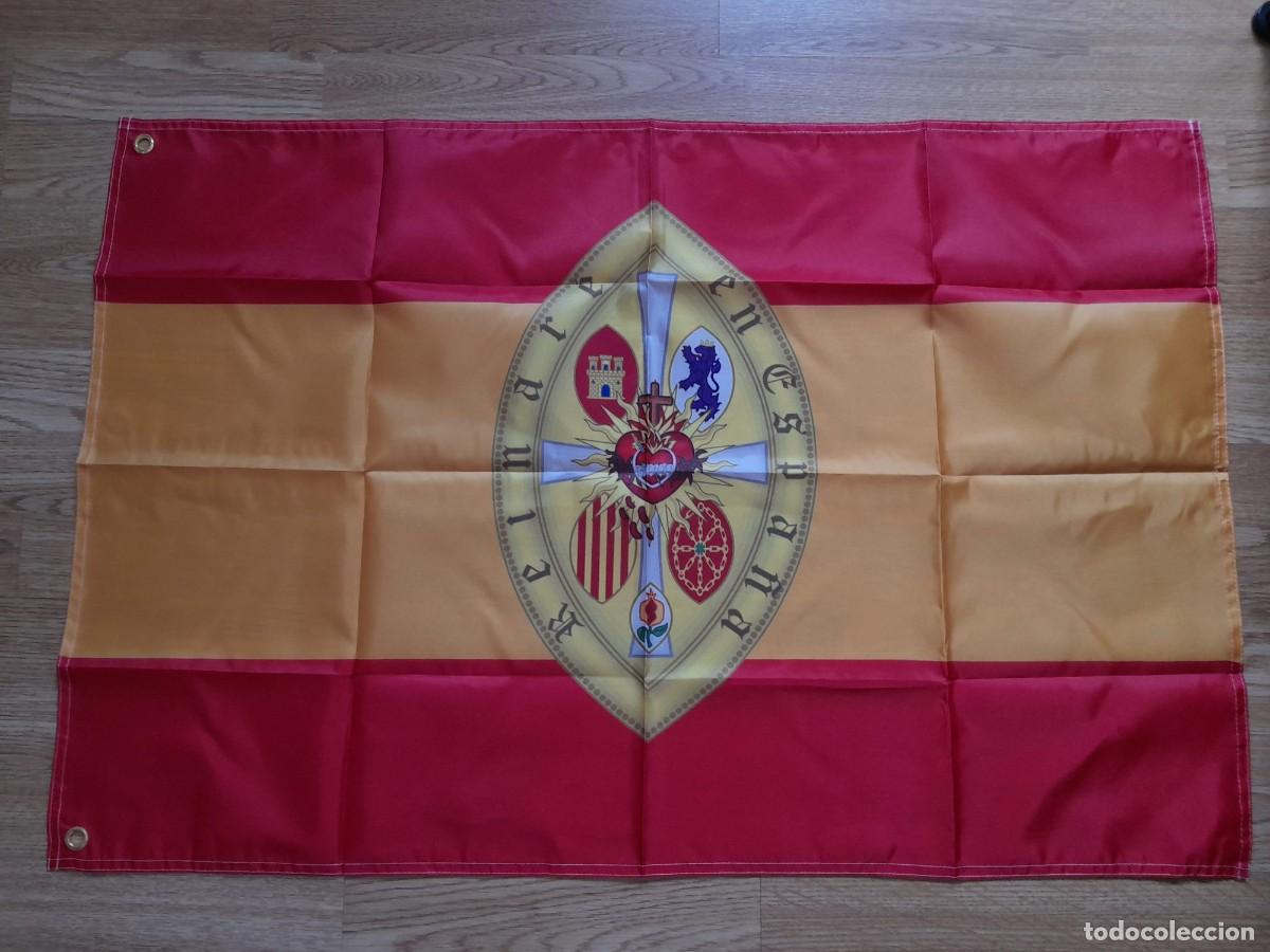 Banderines de colecci&oacute;n: Bandera Sagrado Coraz&oacute;n Espa&ntilde;a. Bandera Reinare en Espa&ntilde;a