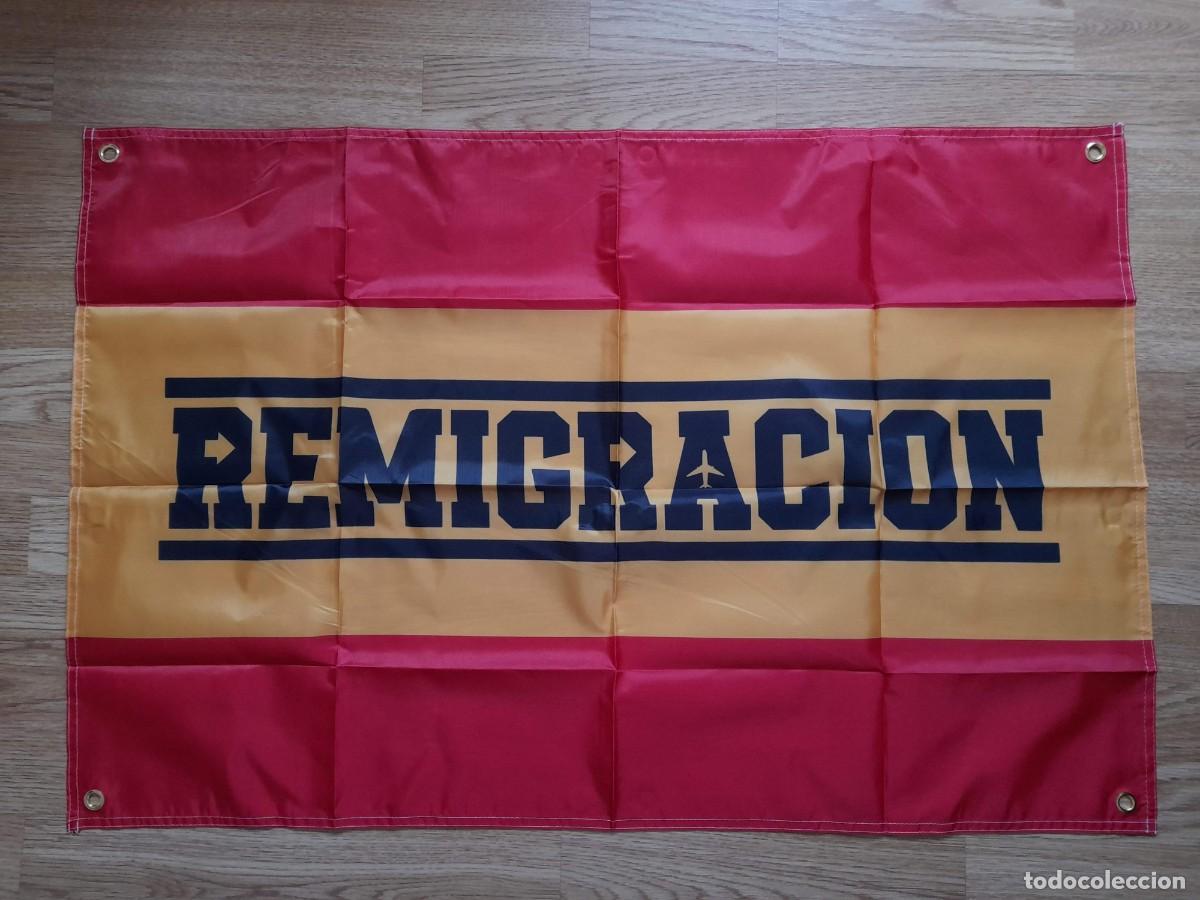 Banderines de colecci&oacute;n: Bandera Remigracion Bandera contra la inmigracion