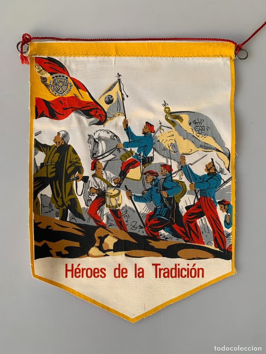 Banderines de colecci&oacute;n: Banderin Carlista Heroes Tradicion Requetes VTG 60s
