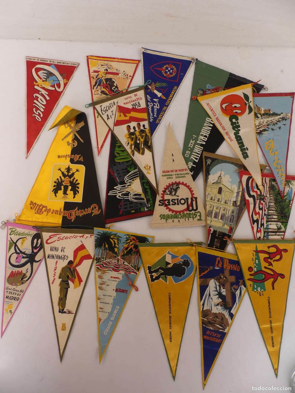 Banderines de colecci&oacute;n: COLECCION LOTE DE 18 BANDERINES