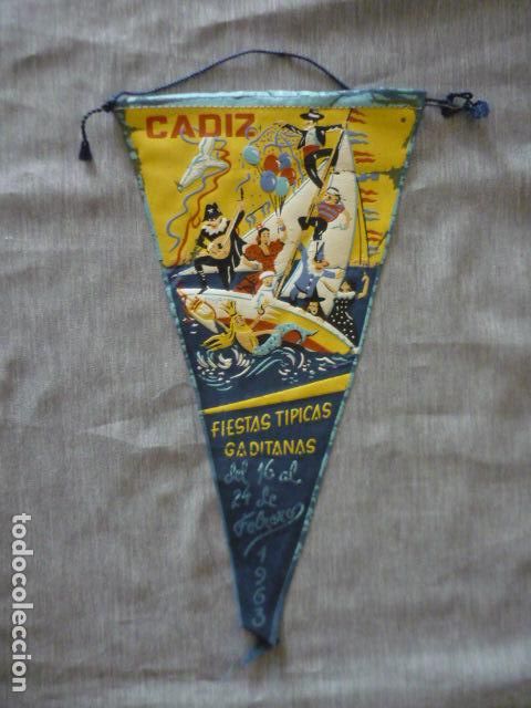 Banderines de colecci&oacute;n: CADIZ CARNAVALES 1963 ANTIGUO BANDERIN