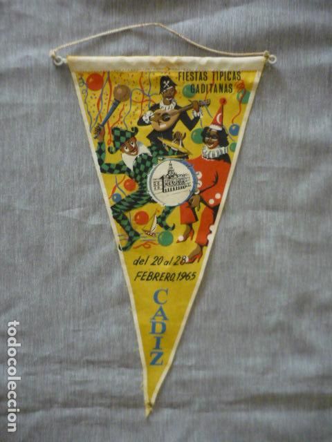 Banderines de colecci&oacute;n: CADIZ CARNAVALES FIESTAS TIPICAS 1965 ANTIGUO BANDERIN